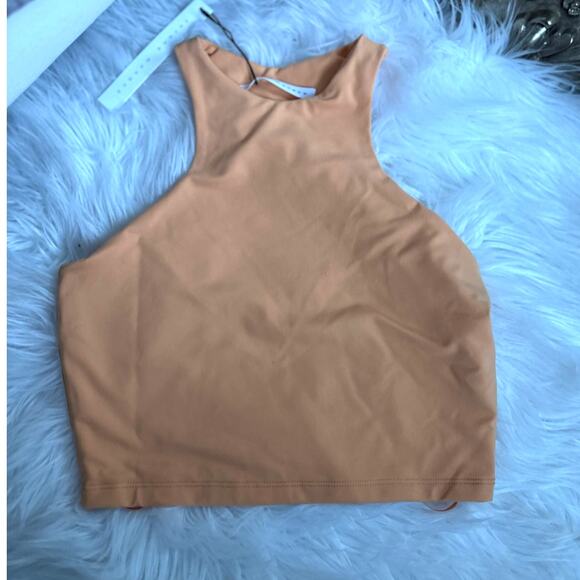 SUSANA MONACO Racerback Crop Top In Cantaloupe XS NEW NWT! - Picture 2 of 4